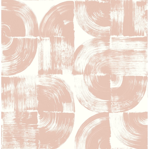 Manhattan Comfort Matoury Giulietta Blush Painterly Geometric 33 ft L X 205 in W Wallpaper BR4014-26405 - main